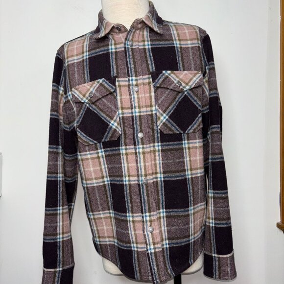 Woolrich Alaskan Check Melton Overshirt Shirt Jacket Wool Blend L Gorpcore